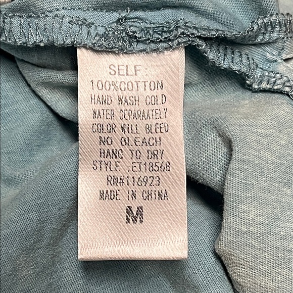 Easel Los Angeles Casual Oversized Blue T-Shirt Medium - Picture 6 of 6